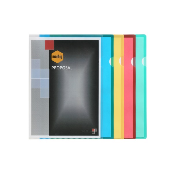 Marbig 2004012 A4 Clear Letter File Polypropylene Box 100